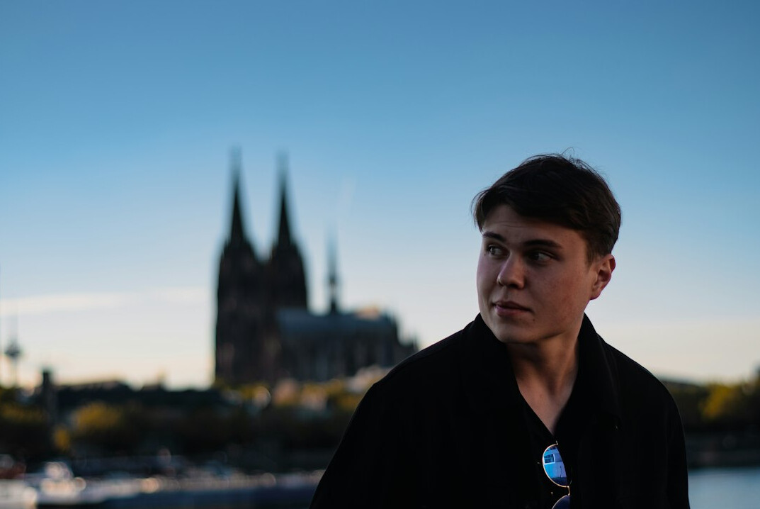 Portrait of a Polish man researcher with short hair