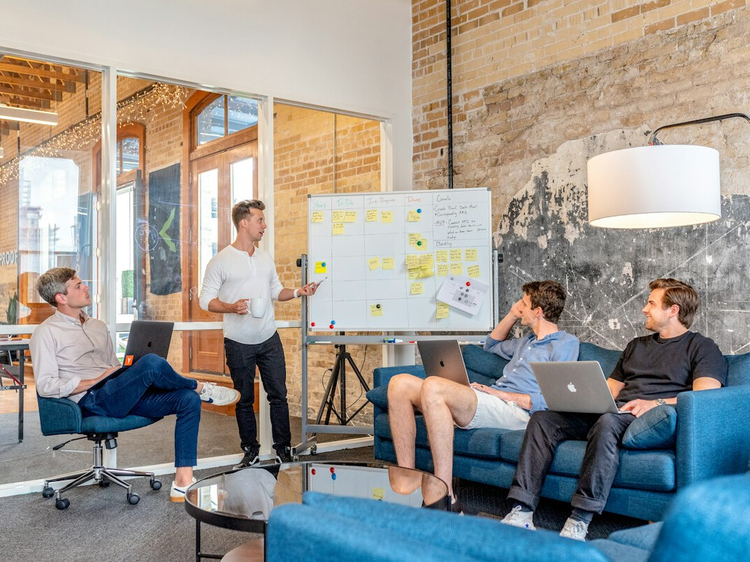 team meeting in office